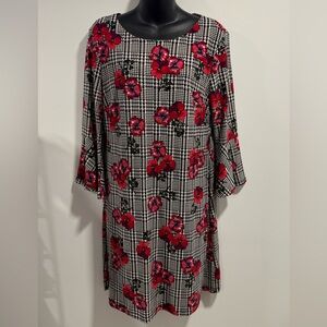 Tommy Hilfiger Red Floral Long Sleeve Dress